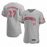 Cincinnati Reds #37 Tyler Stephenson Grey Stitched MLB Flexbase Nike Jersey,baseball caps,new era cap wholesale,wholesale hats